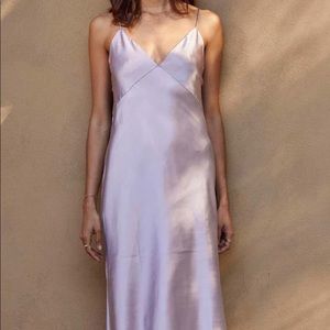 Grace Loves Lace Silky Satin Midi Dusk (Size S)